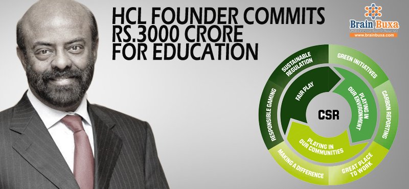 Hcl founder commits Rs.3000 crore for education